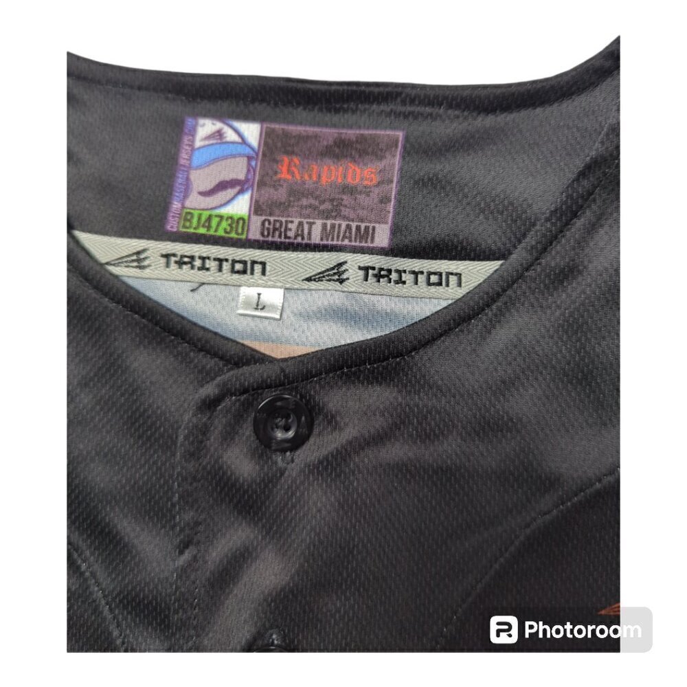 Rapids Triton Great Miami Jersey Size L Black Gray Color - Picture 6 of 6